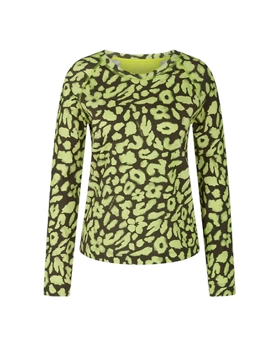 Marc Cain Leopard Print Floral Long Sleeve Tee