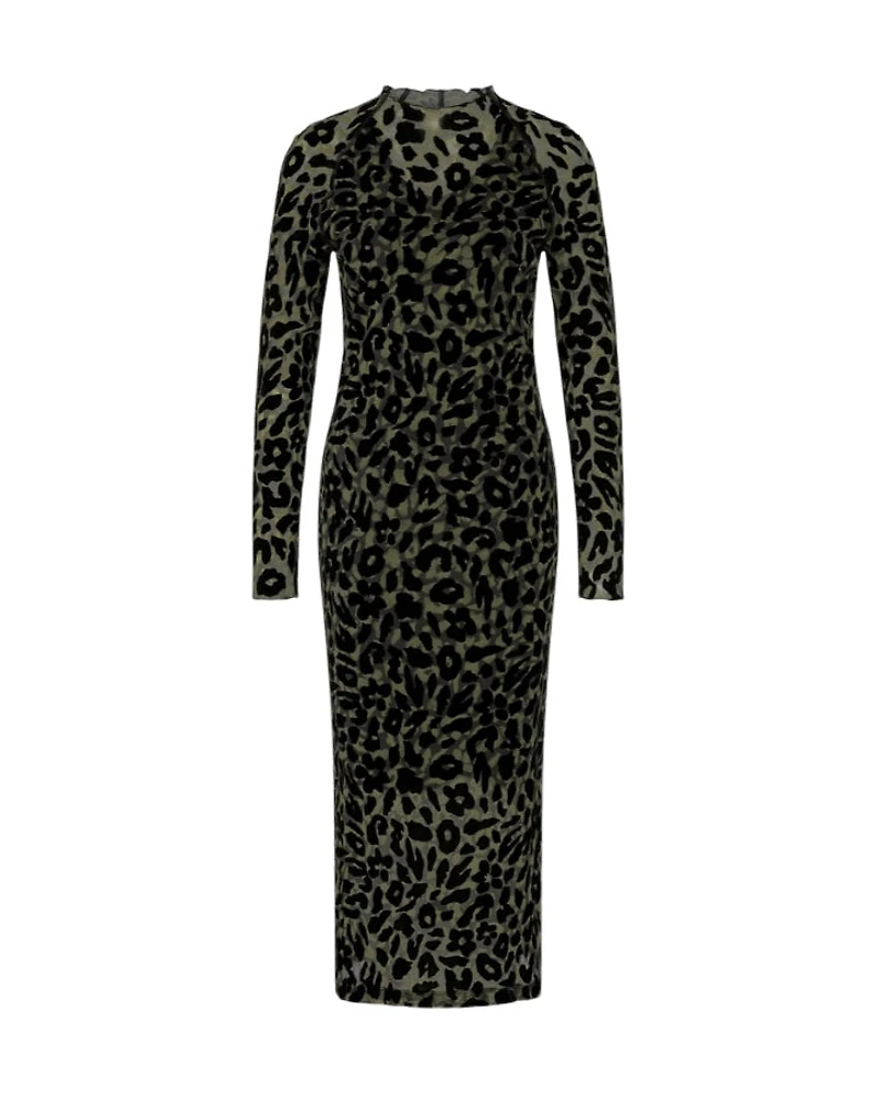 Marc Cain Leo Print Mesh Dress