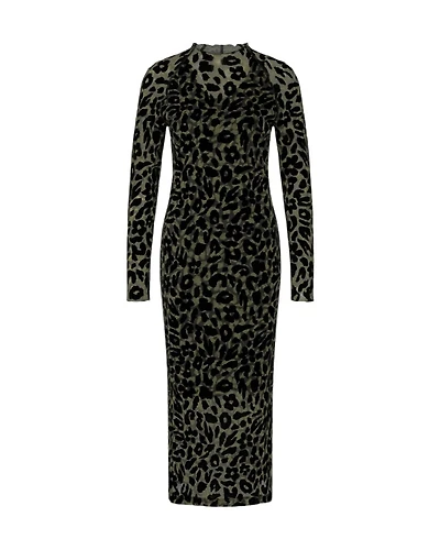 Marc Cain Leo Print Mesh Dress