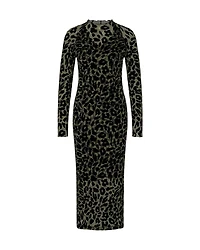 Marc Cain Leo Print Mesh Dress