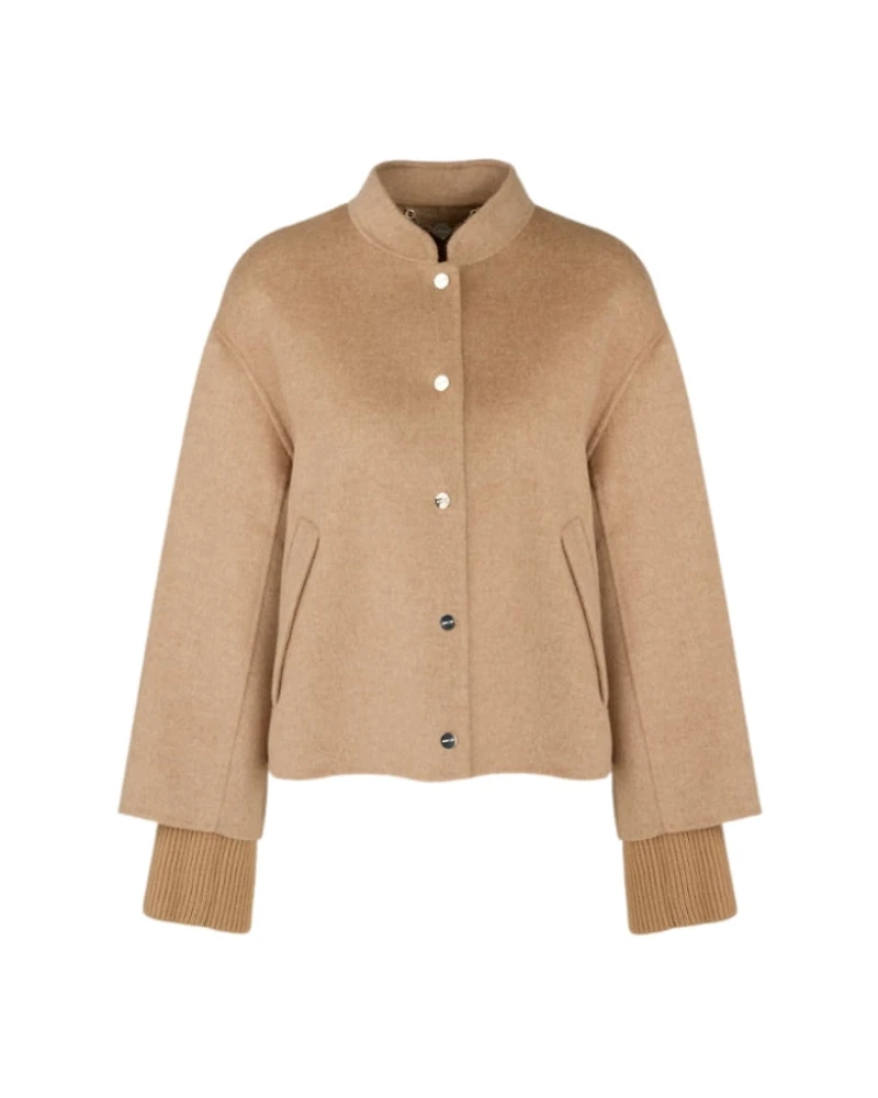 Marc Cain Wool Detachable Cuff Coat
