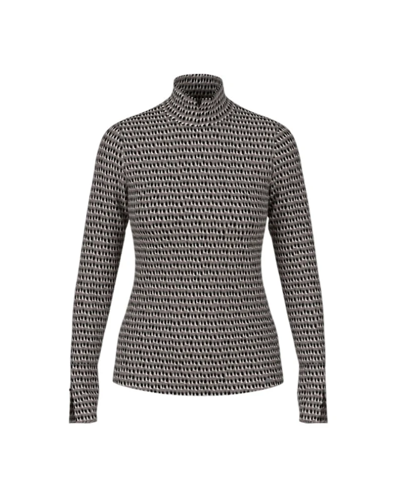 Marc Cain Sprinkles Print Mock Neck Top