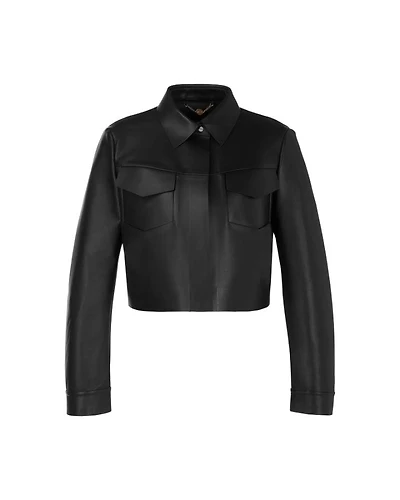 Marc Cain Cropped Leather Jacket