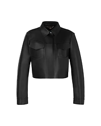 Marc Cain Cropped Leather Jacket