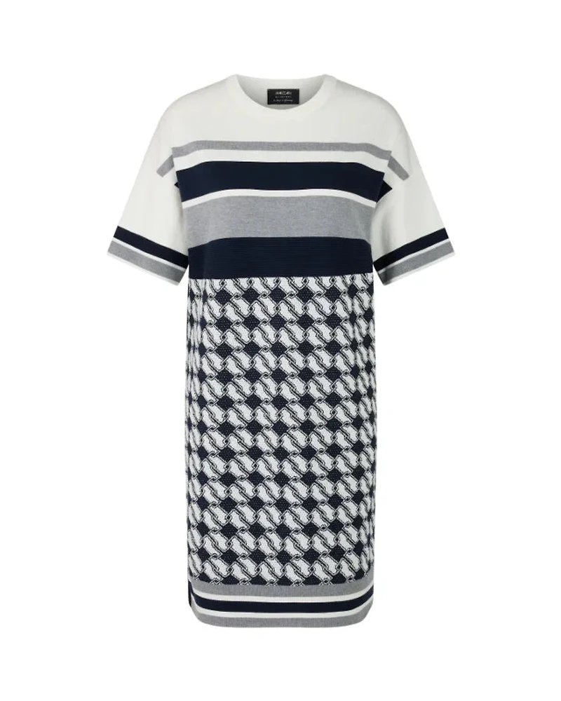 Marc Cain Print Stripe Knit Dress