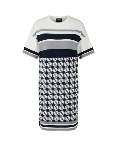 Marc Cain Print Stripe Knit Dress