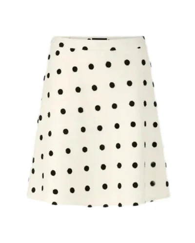 Marc Cain Polka Dot A-line Wool Skirt
