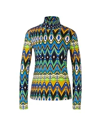 Marc Cain Harlequin Print Turtleneck Tee