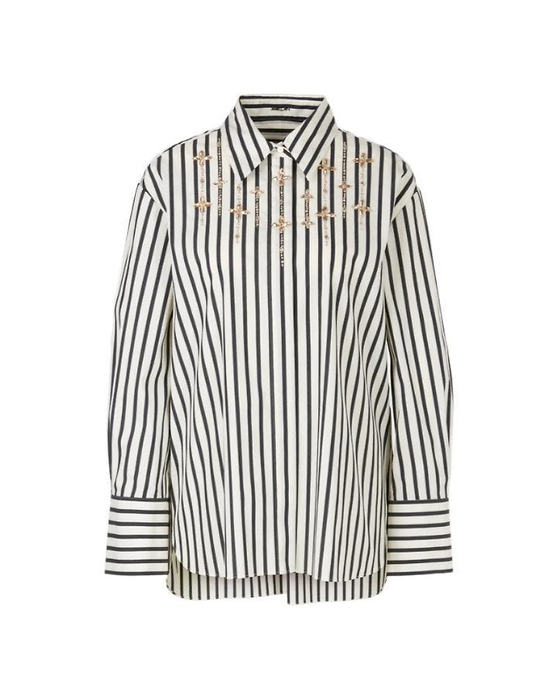 Marc Cain Stripe Jewel Detail Shirt