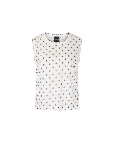 Marc Cain Polka Dot  Sleeveless Knit Top