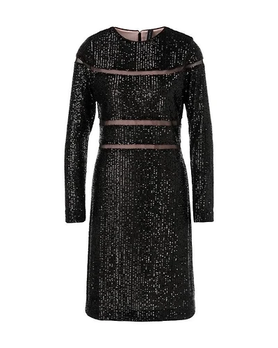 Marc Cain Sequin-Mesh Cut Outs Dress