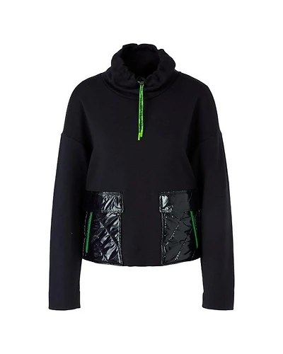 Marc Cain Shiny Quilt Pocket Sweatshirt