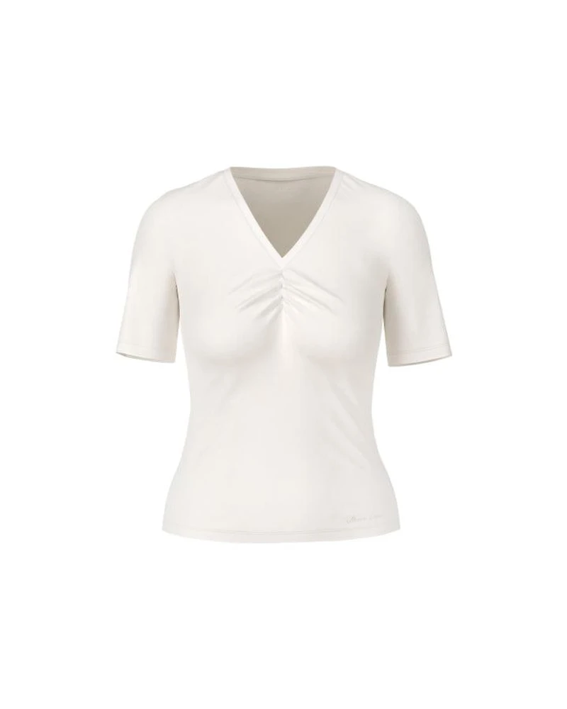 Marc Cain Gathered Chest V-Neck Tee