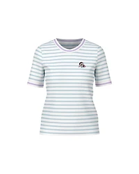 Marc Cain Sky Blue Stripe Cotton Tee