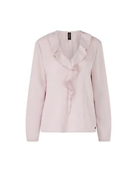 Marc Cain Ruffle Front Long Sleeve Blouse