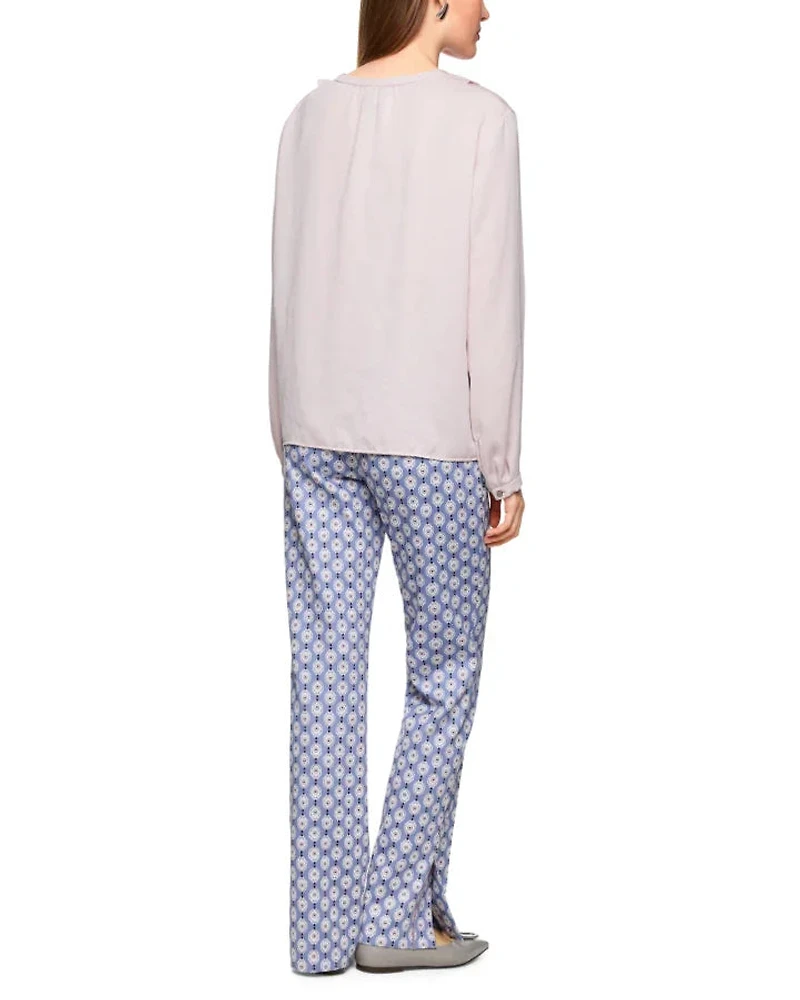 Marc Cain Ruffle Front Long Sleeve Blouse
