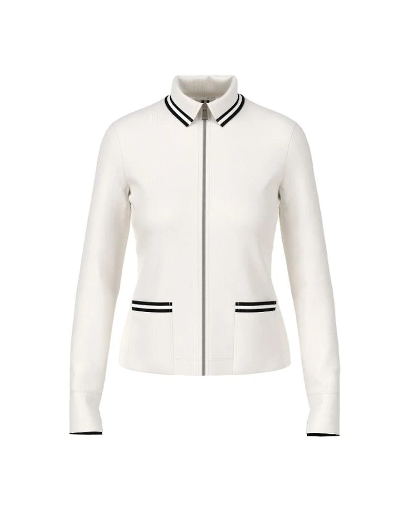 Marc Cain Stripe Trim Jersey Zip Jacket