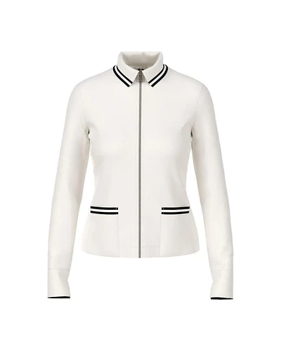 Marc Cain Stripe Trim Jersey Zip Jacket