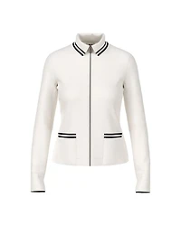 Marc Cain Stripe Trim Jersey Zip Jacket