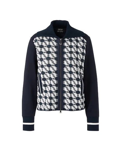 Marc Cain Print Front Panel Zip Cardigan