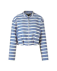 Marc Cain Taffeta Stripe Zip Jacket
