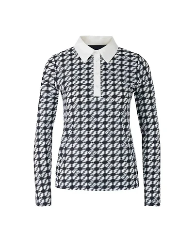 Marc Cain Print Long Sleeve Polo Shirt