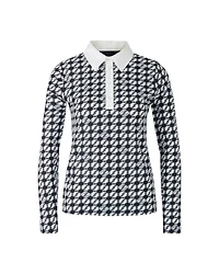 Marc Cain Print Long Sleeve Polo Shirt