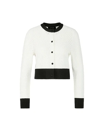 Marc Cain Contrast Trim Cropped Cardigan