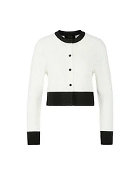 Marc Cain Contrast Trim Cropped Cardigan