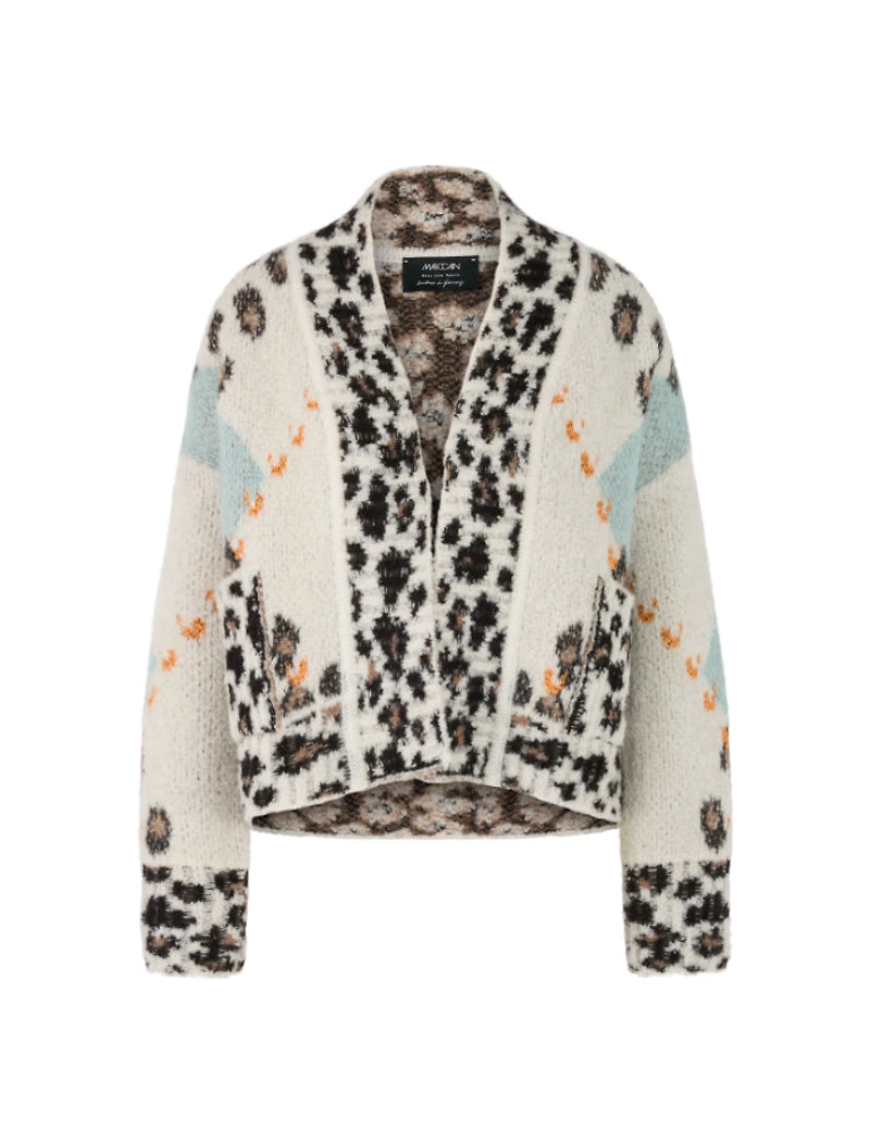 Marc Cain Print Alpaca Blend Open Cardigan