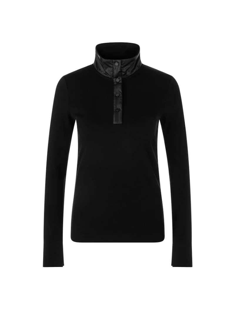 Marc Cain Polo Neck Cotton Ribbed Pullover