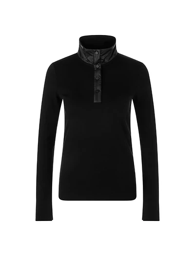 Marc Cain Polo Neck Cotton Ribbed Pullover