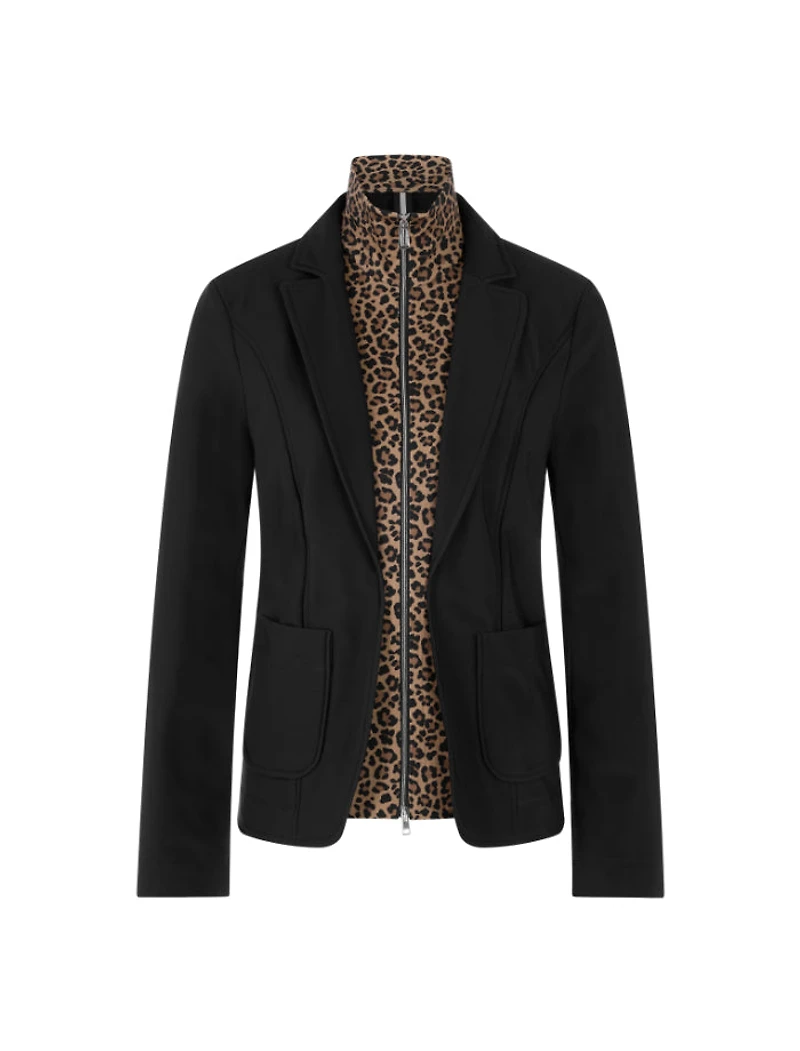 Marc Cain Scuba Dickey Jacket With Leo Print