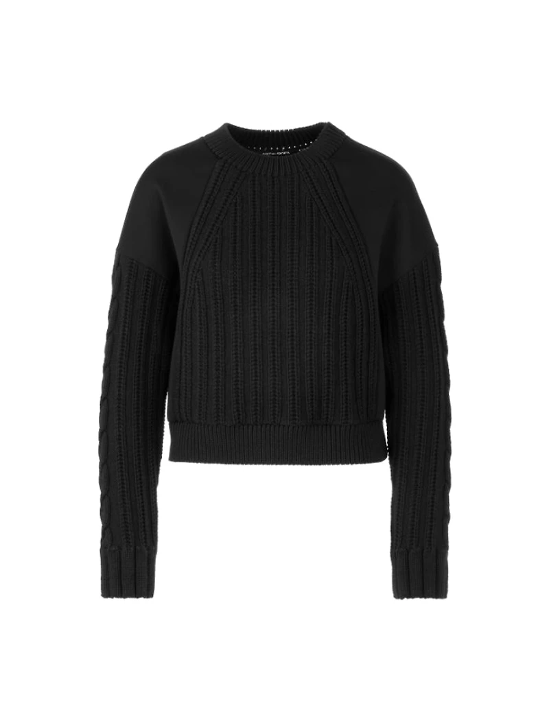 Marc Cain Wool Jersey Crop Pullover