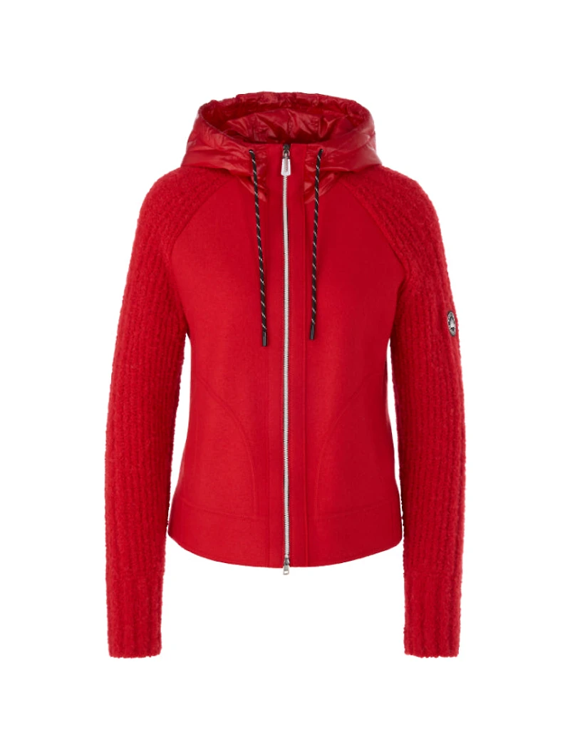 Marc Cain Boiled Wool Hooded Zip Jacket