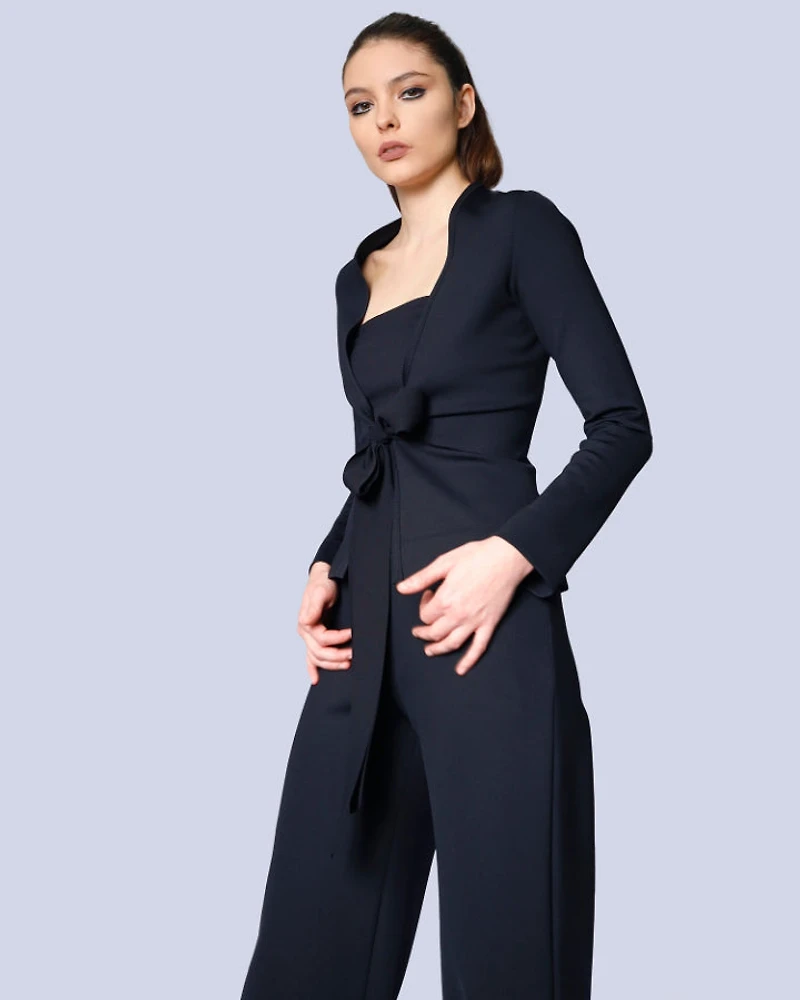 Marie Saint Pierre Morenzae Short Jacket With Tie