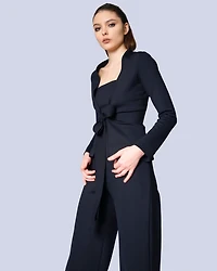 Marie Saint Pierre Morenzae Short Jacket With Tie