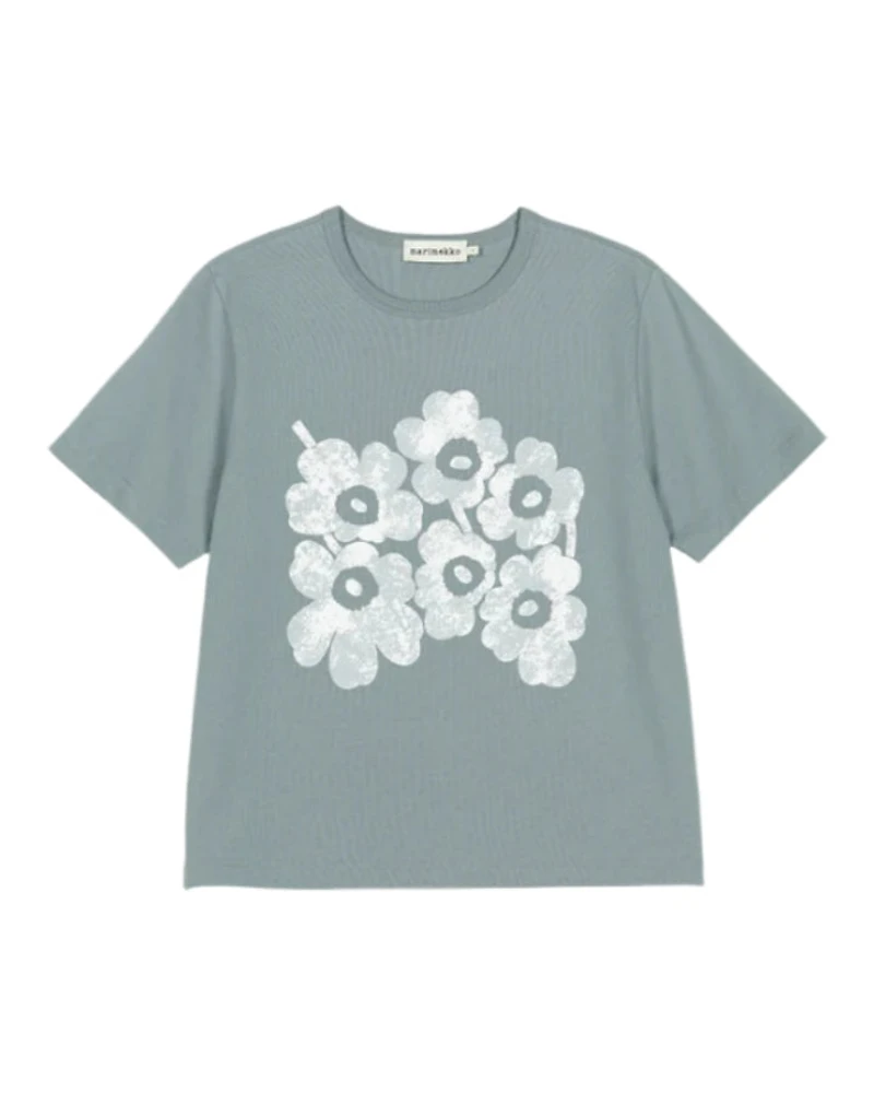 Marimekko Erna Unikko Placement Kioski Grey T-Shirt