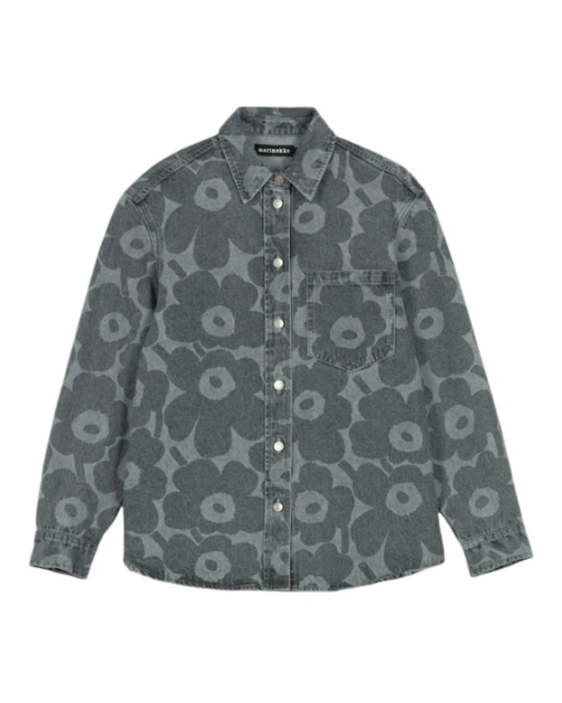 Marimekko Maridenim Vaihe Unikko Denim Shirt