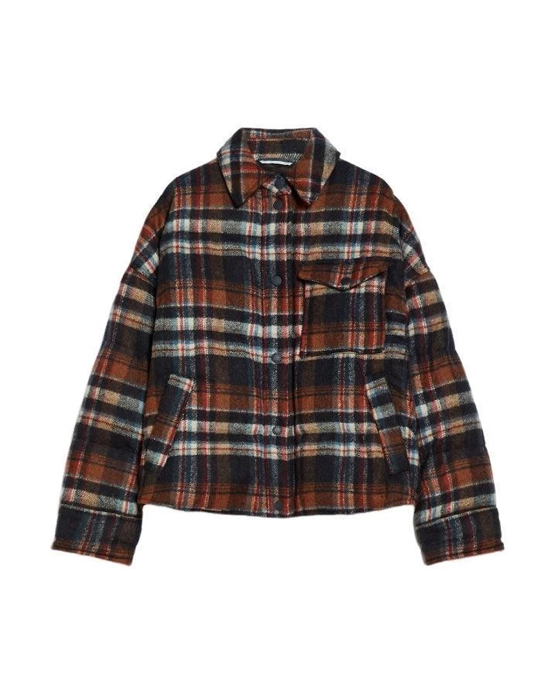 Max Mara Weekend Dover Check Flannel Down Jacket