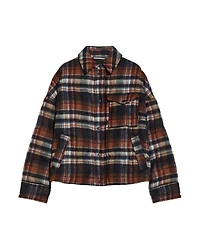 Max Mara Weekend Dover Check Flannel Down Jacket