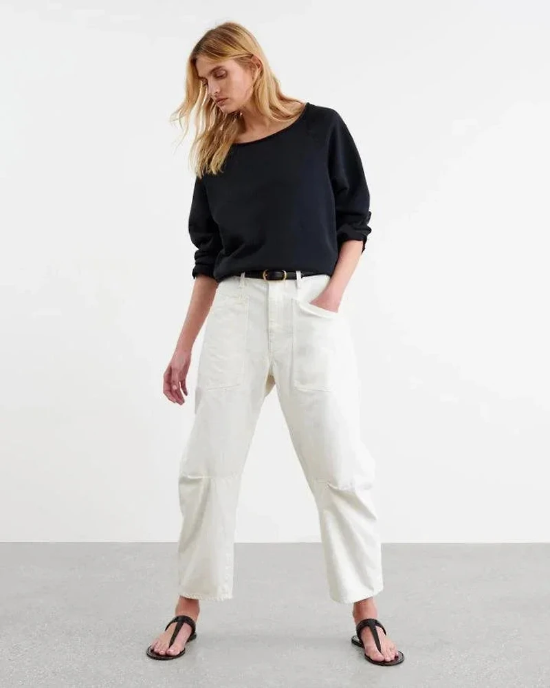 Nili Lotan Shon Cream Jeans