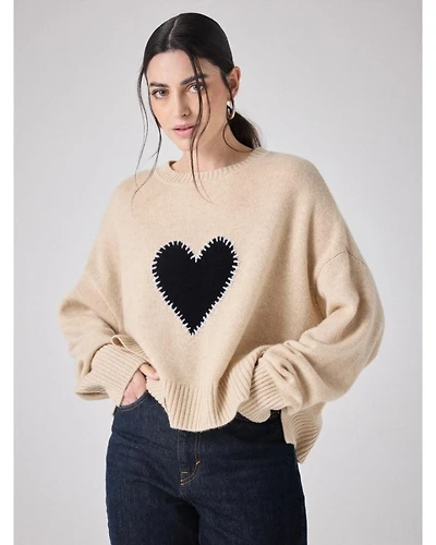 Notshy Cashmere Robbie Heart Pullover