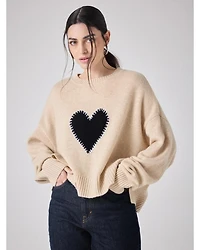 Notshy Cashmere Robbie Heart Pullover