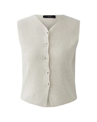 Oui Button Front Knit Vest