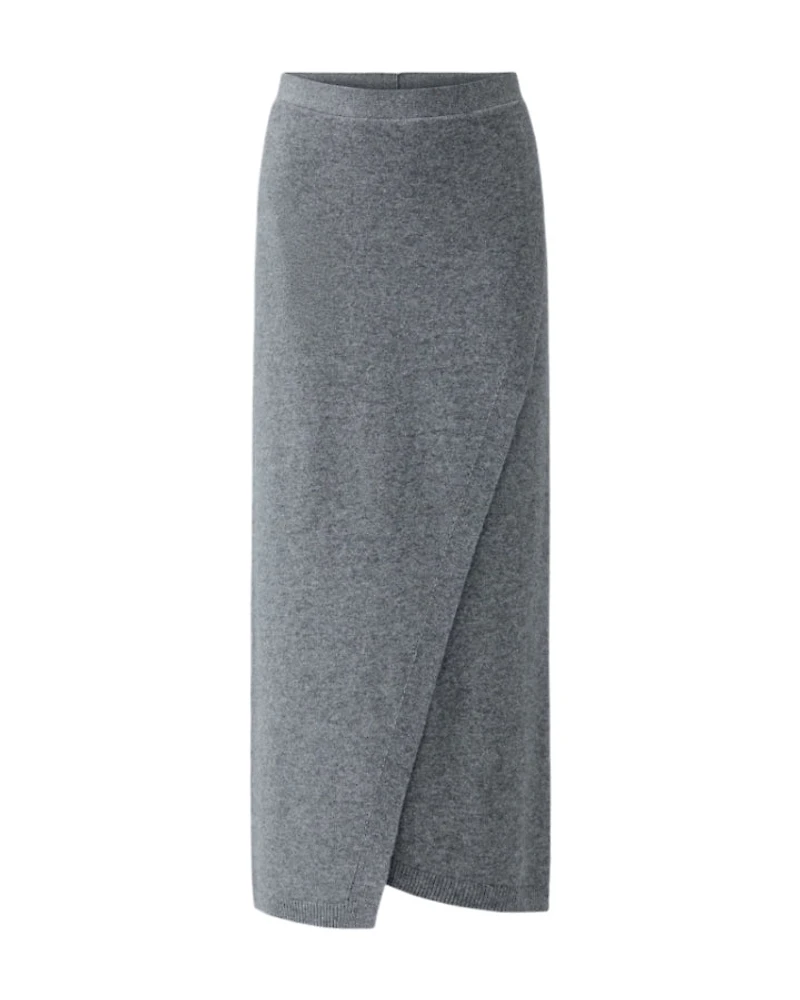 Oui Knitted Pull On Skirt With Crossover
