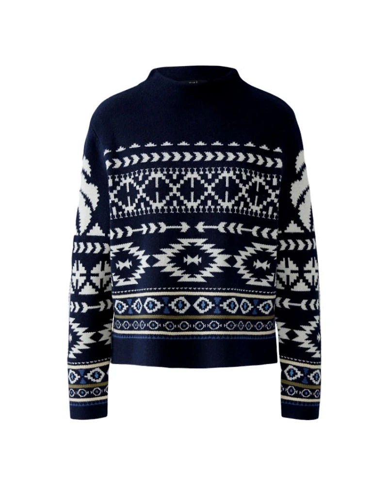 Oui Norweigian Print Sweater