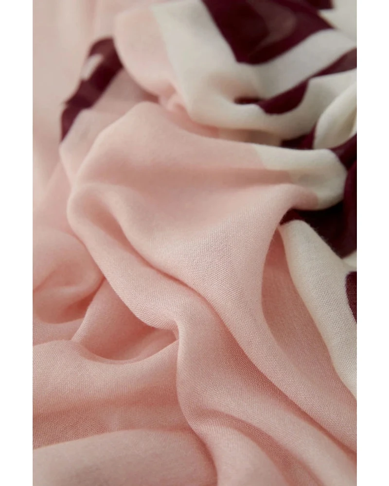 Oui Monogram Print Scarf