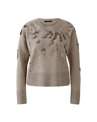Oui Sequin Embellished Knit Sweater