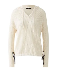 Oui Perforated Knit Hoodie